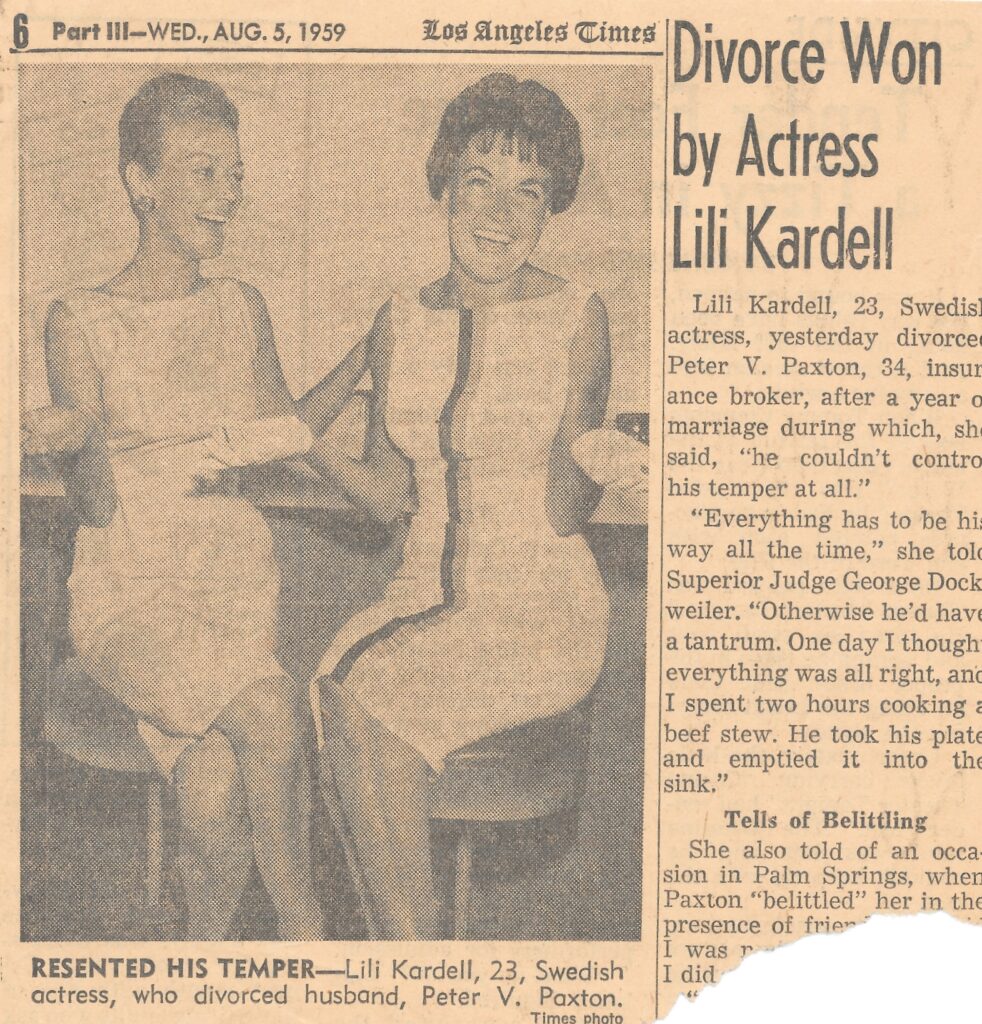1959 Divorce P. Paxton
